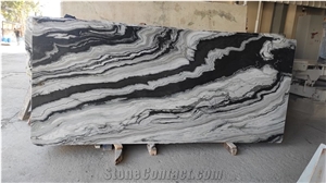 Panda White Marble Tiles, Slabs