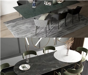 Black  Sintered Stone Table Top Available
