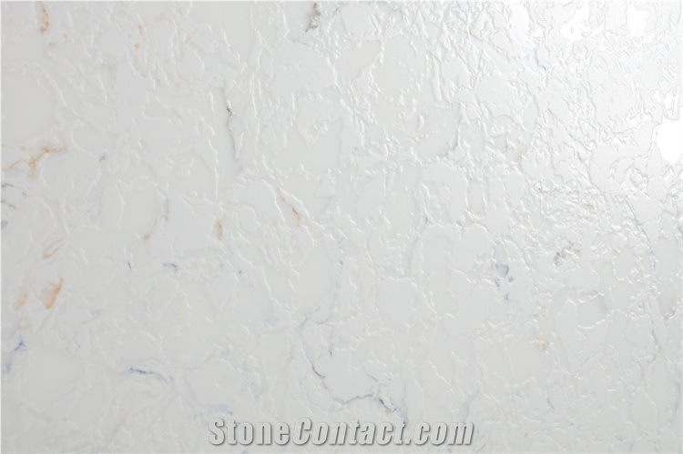 Cararra White Quartz Slab Leather Surface