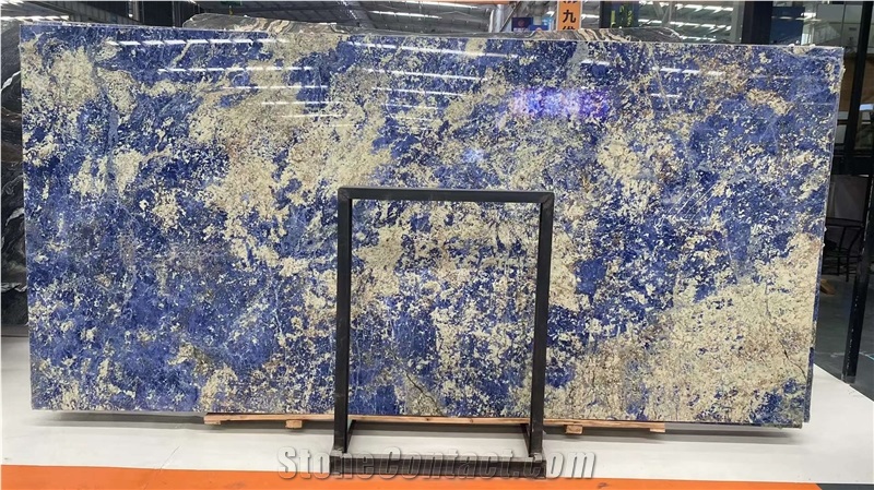 Bolivia Blue Sodalite Granite Slab For Home Decor Luxury