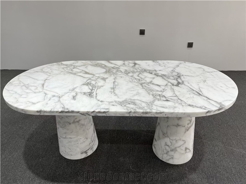 Full Body Italy White Marble Dinning Table Coffee Table