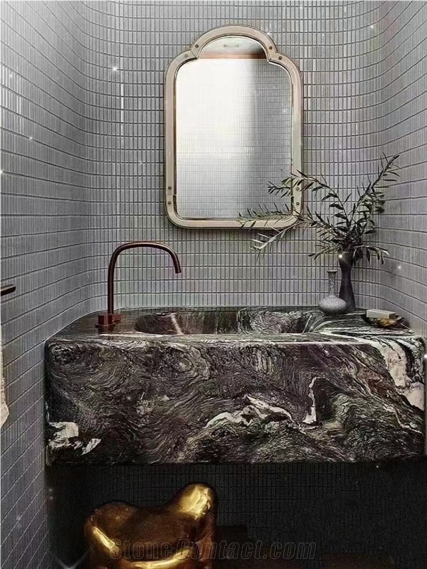 Italy Rosso Luana Stone Bath Countertop