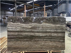 New Cutting Silver Travertine Slab