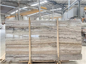 Silver Travertine Slabs