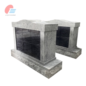 Viscount White Granite 6 Niche Columbarim With Blue Doors