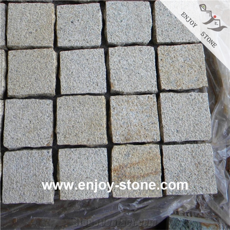 Basalt Cobblestone With Mesh For Pavers