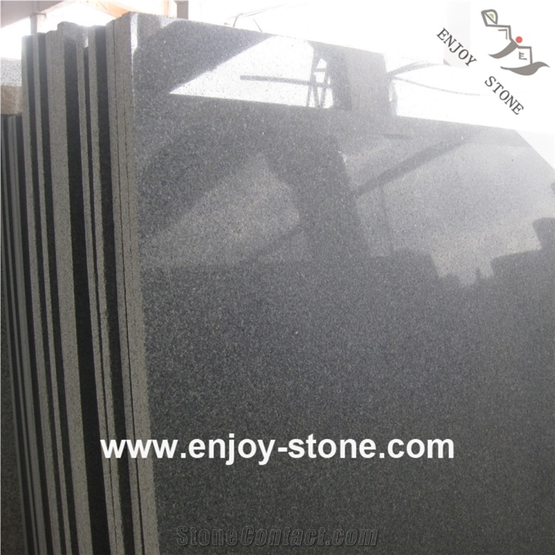 China G654 Black Polished Slabs For Flooring & Wall