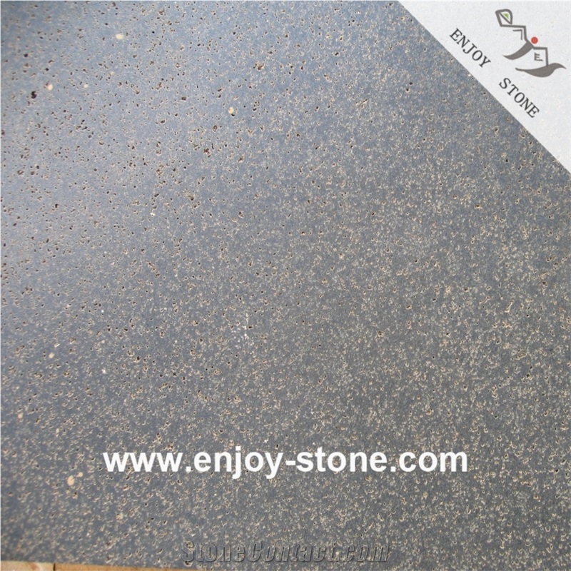 China Honed Basalt Slabs For Wall And Paver