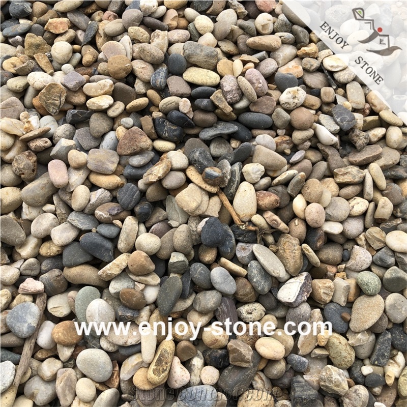 Mixed Color Pebble Stone For Walkway