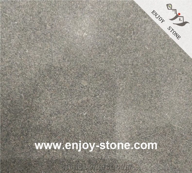 Polished/Bush Hammered Grey Basalt Tiles For Wall And Floor