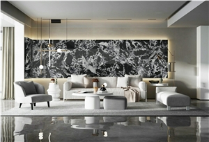 Napoleon Black Sintered Stone Slab For Background Wall