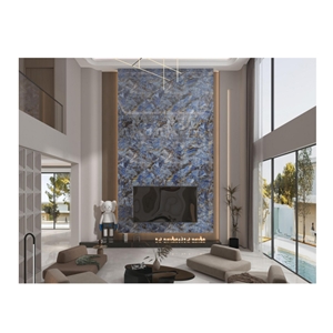 Top-Level Sapphire Sintered Stone Slab For Wall Decoration