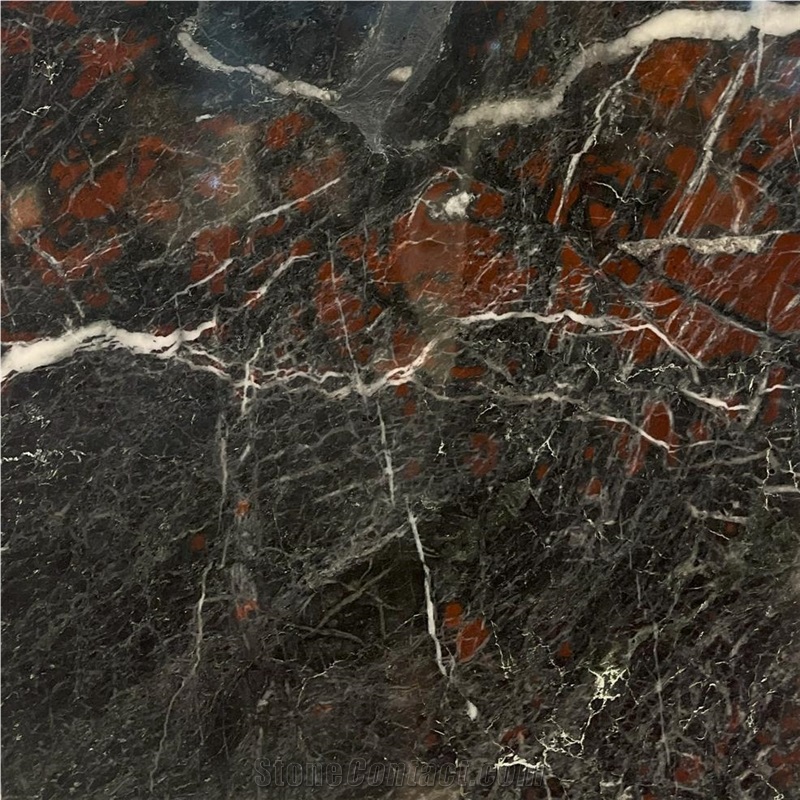 Teos Fire Marble Tile