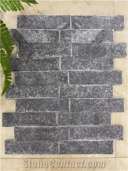 Black Marble Stone Split Wall Tiles