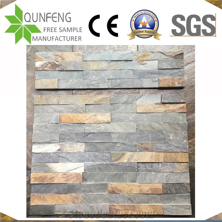 China Natural Rusty/Multicolor Stone Slate Wall Panel Veneer