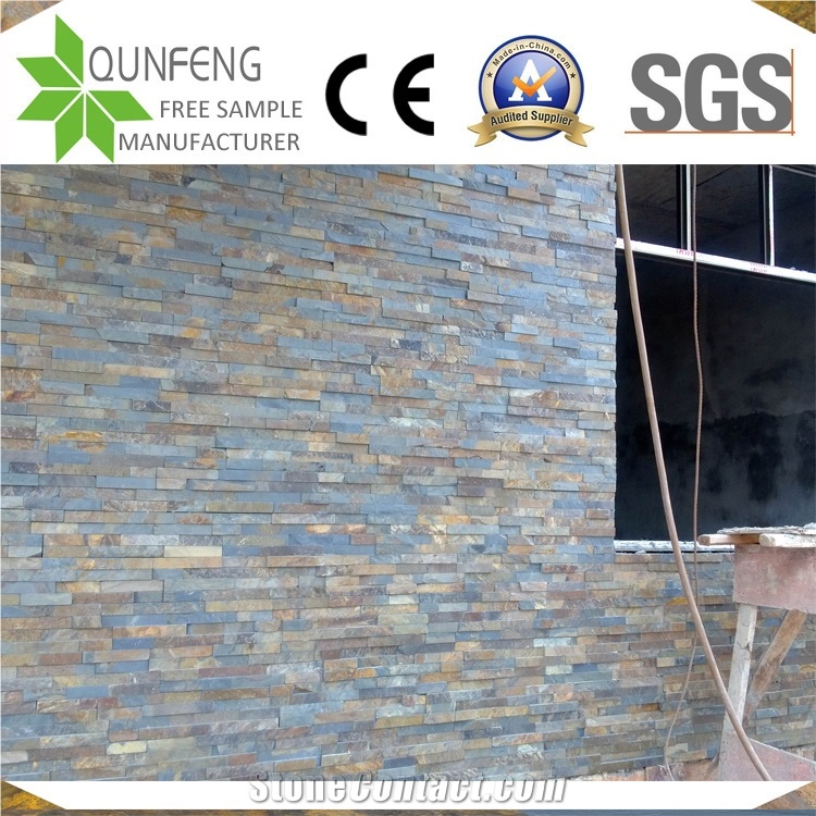 China Natural Rusty/Multicolor Stone Slate Wall Panel Veneer