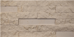 White Marble Splitface Stacked Stone Veneer