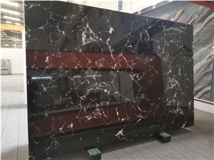 Artificial Napoleon Black Engineered Marble Stone Slabs