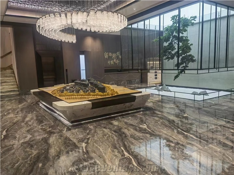 China Florence Grey  Marble  Slabs Polished Lobby Design