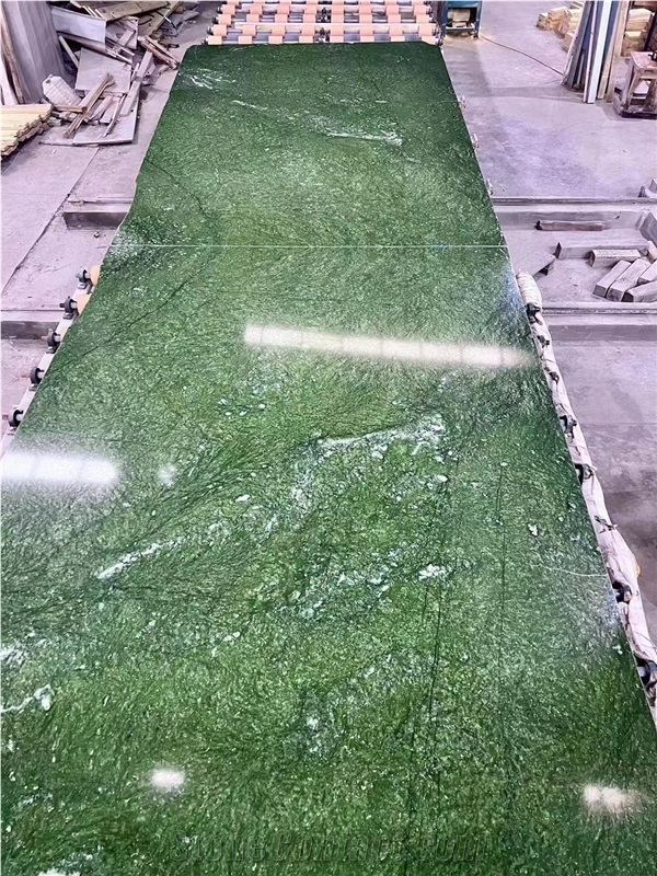 China Verde Ming Green Marble Decorative Slab