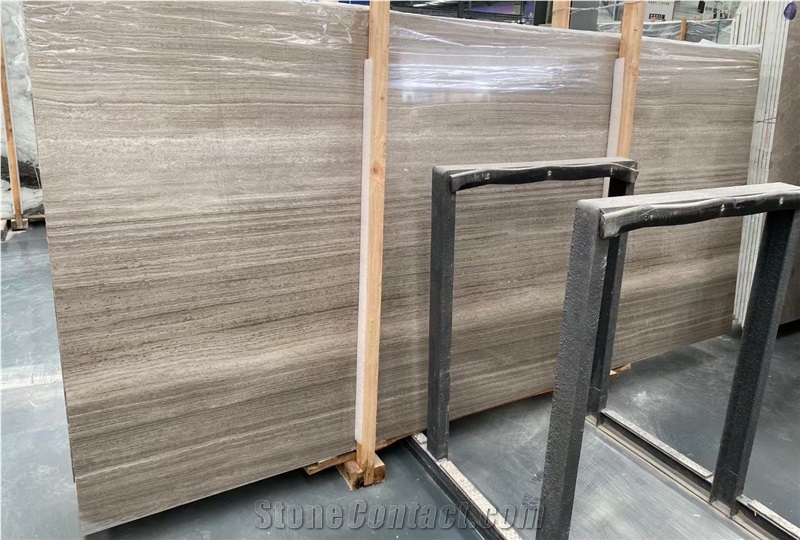 China Wooden Grey Marble Floor Tile Polish