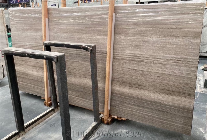 China Wooden Grey Marble Floor Tile Polish