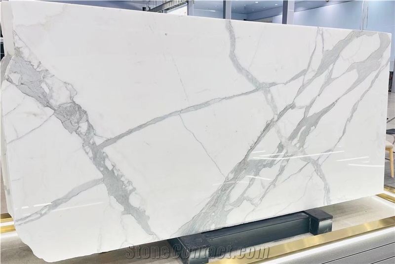 Italy Calacatta Crema Marble Slab Wall Cladding  Tiles