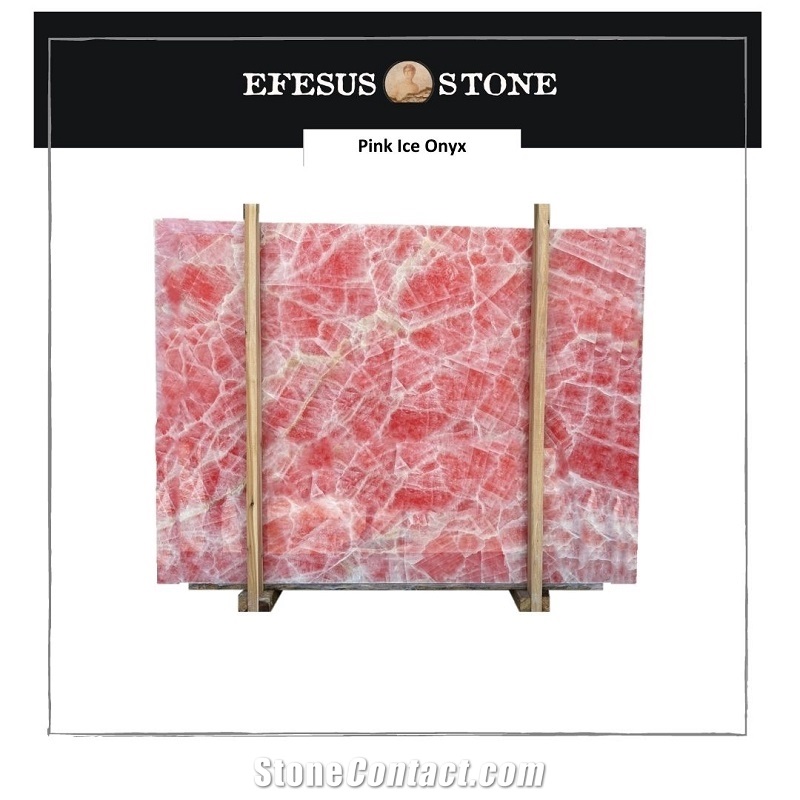 Pink Ice Onyx Stone Slabs
