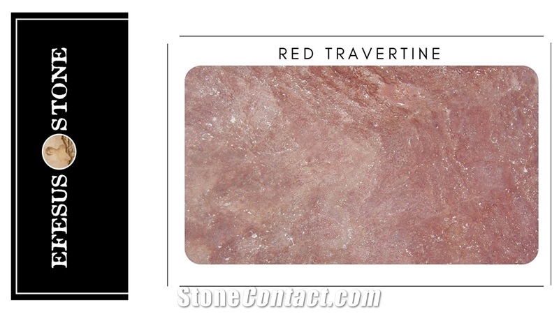 Turkey Red Travertine Stone Slab