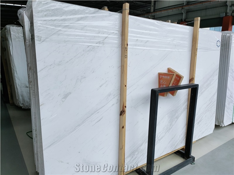 Greece Jazz White Marble Volakas Imperial Marble Bookmatched