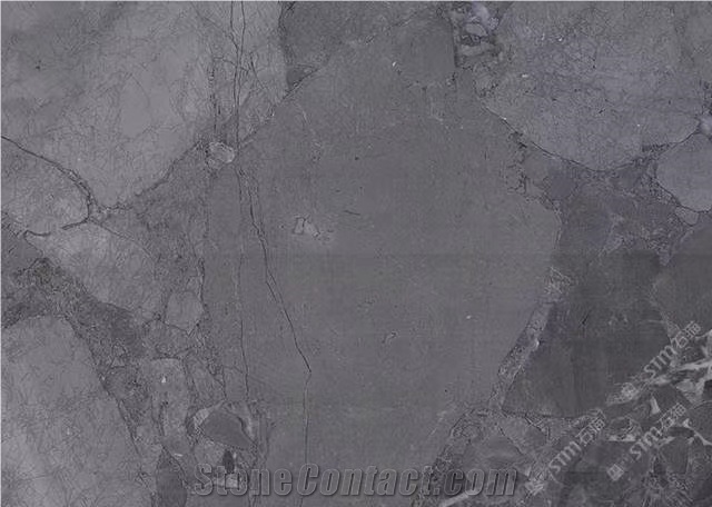 Turkey Grey Bubble Marble Slab Project Tile For Home Decoration