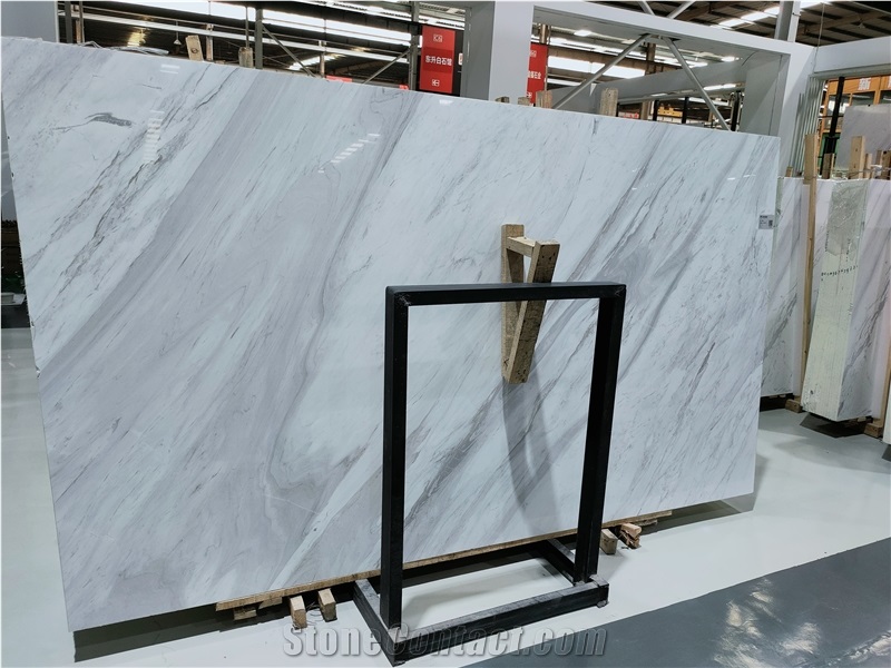Volakas Imperial Marble Drama Jazzy Bookmatched Slab Tile