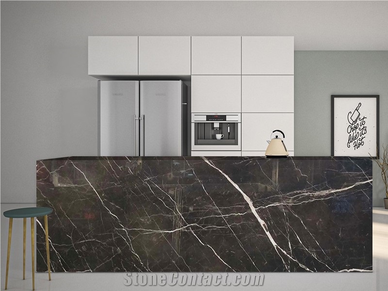 Fantasy Color Chinese Saint Laurent Marble Brown Marble Slab