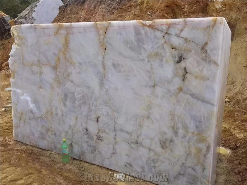 GOLDTOP High Transmission White Crystal Quartzite Slabs