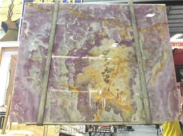 GOLDTOP Natural High Transmission Purple Onyx Slabs