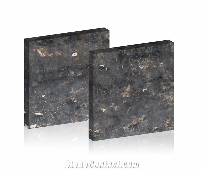 High Glossy Natural Grey Marble Tiles For Indoor Decoration