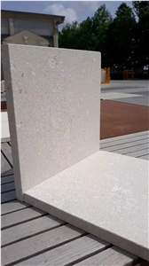 Honed Surface Italy White Limestone Wall Tiles