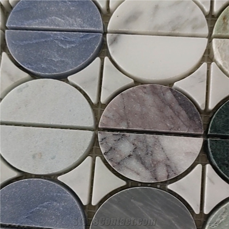 Azul Macauba Blue Celeste Marble Mosaic Wall Tile