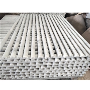 Carrara White Marble Long Flute Molding