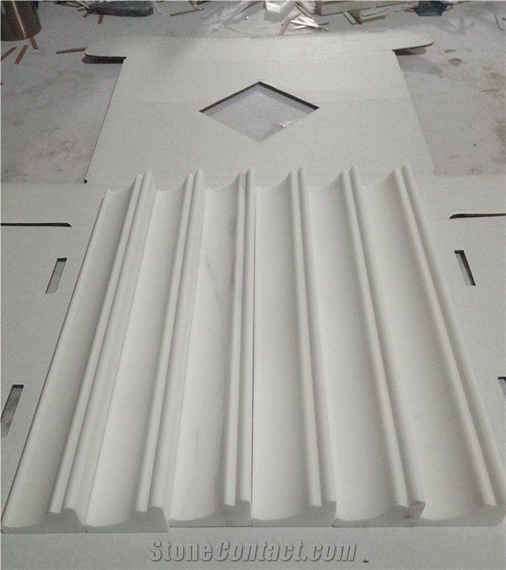 Dolomite White Marble Chairrail Wall Skirting Molding