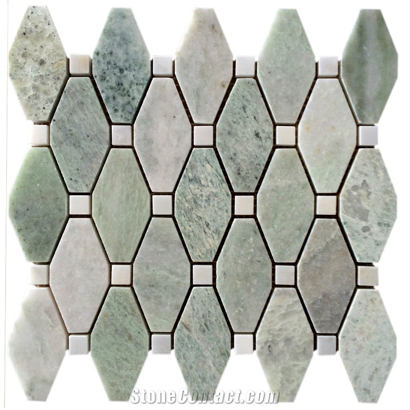 Light Green Marble Ming Green Octagon Mosaic