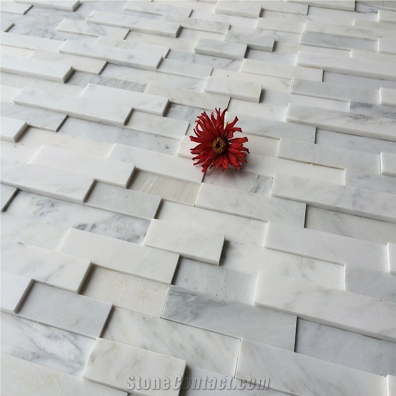 Oriental White Marble Cubic Honed 3D Culturestone