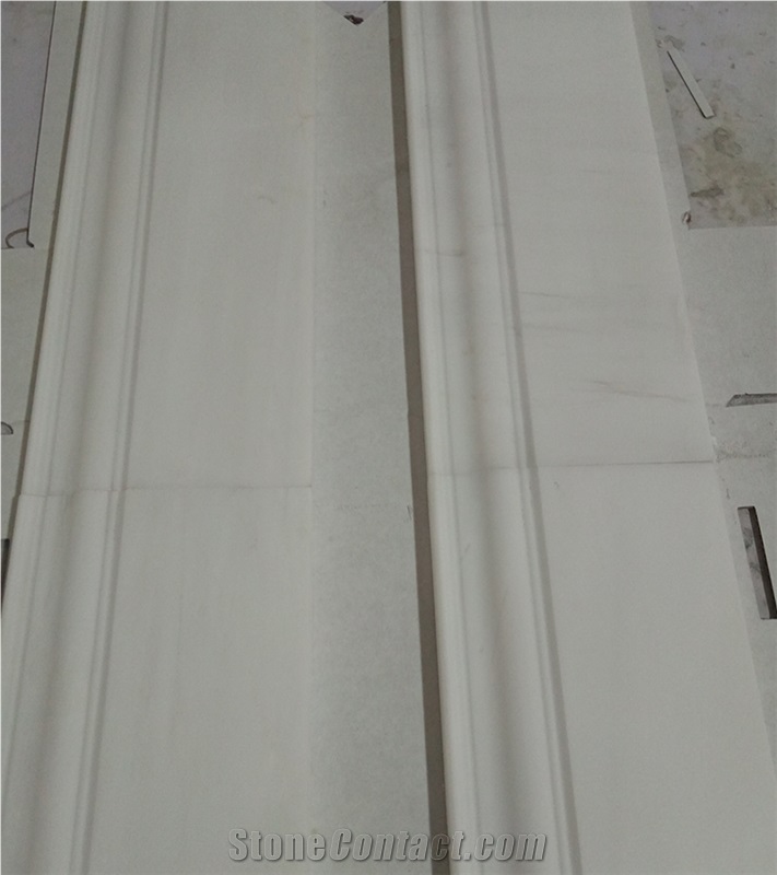 STONETEX Dolomite White Baseboard Molding Trim