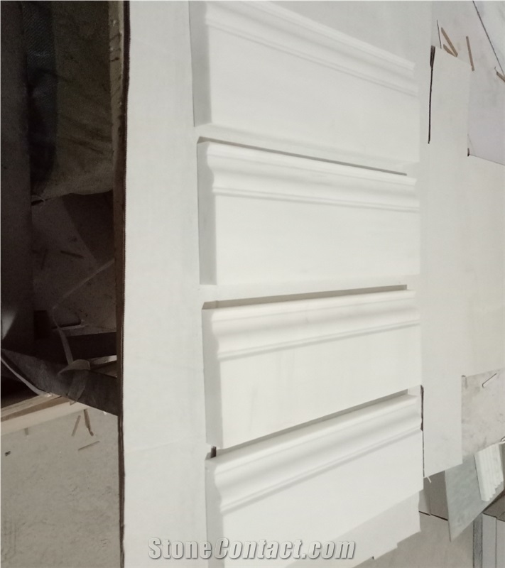 STONETEX Dolomite White Baseboard Molding Trim