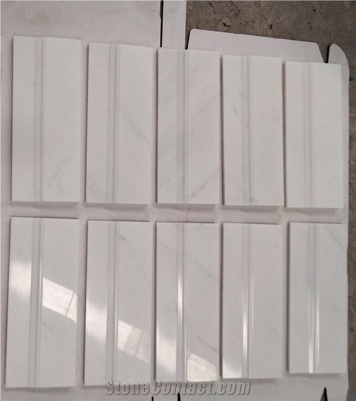 Top Quality Highend Oriental White Marble Polished Baseboard