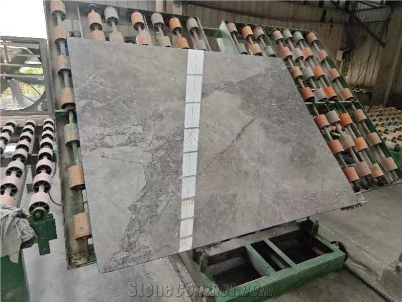 Turkey Statuario Grey Marble Slabs Tiles Polished