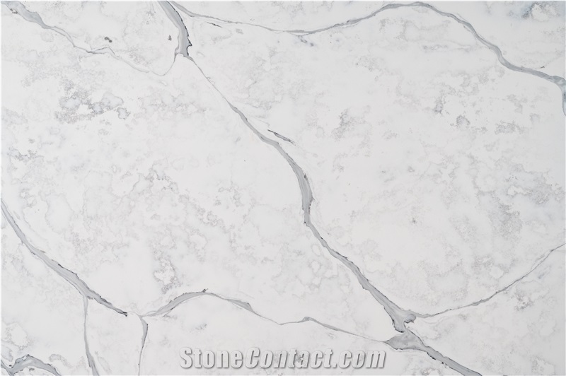 Calacatta Quartz Grey Vein Stone Artificial Tiles Slabs