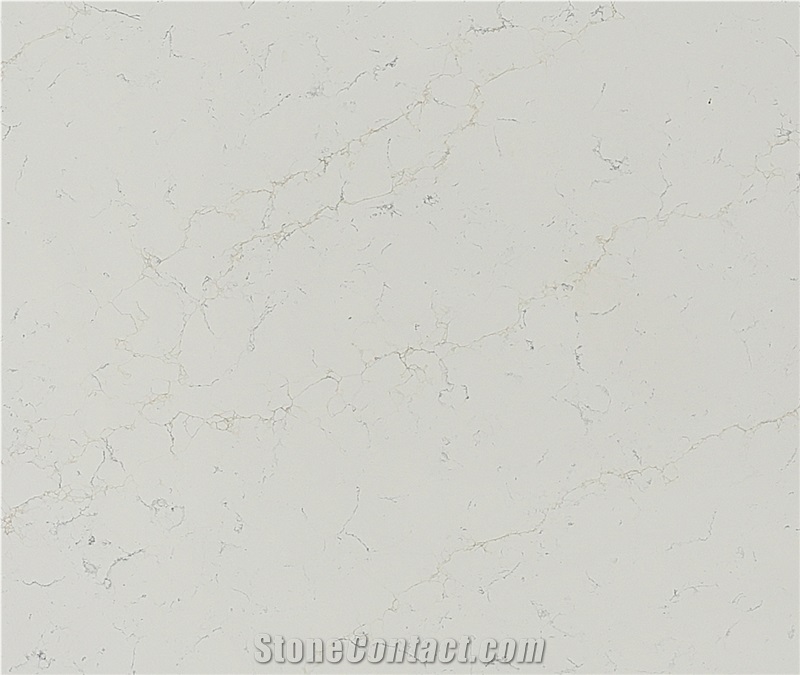 Carrara White Engineered Stone Quartz Slab For Hot Sale