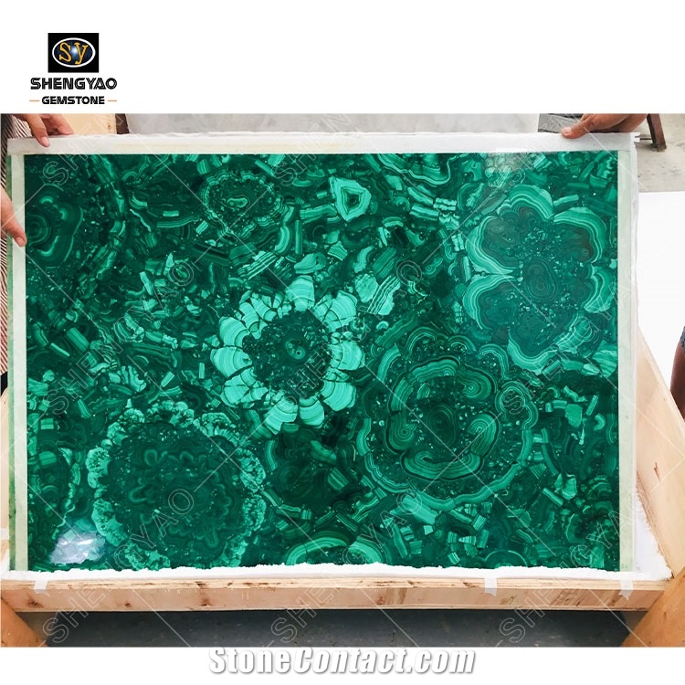 Luxury Green Malachite Gemstone Slabs