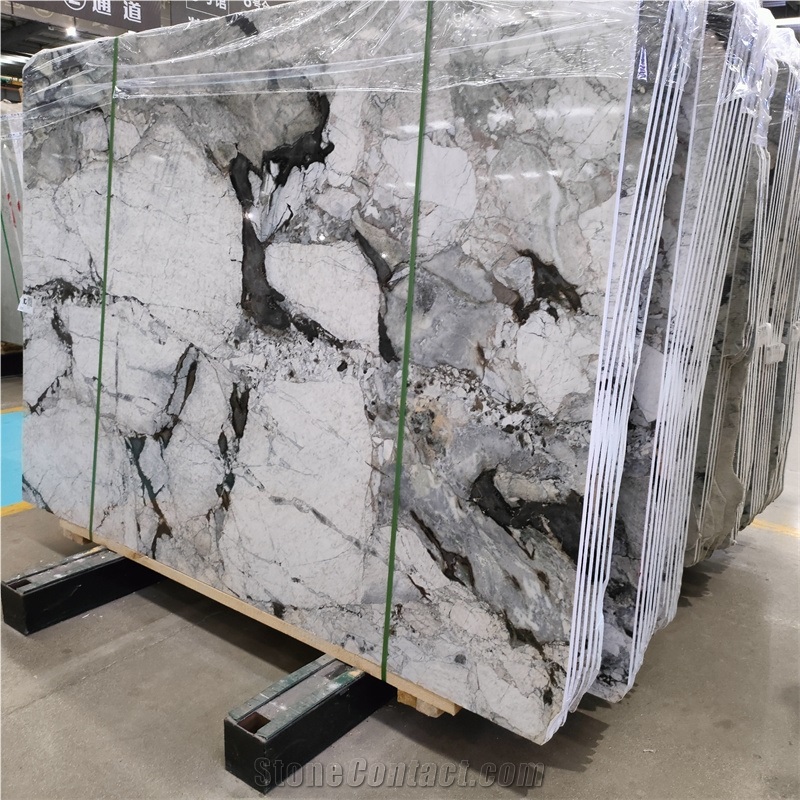 Invisible Grey Marble For Hotel Background Wall Living Room